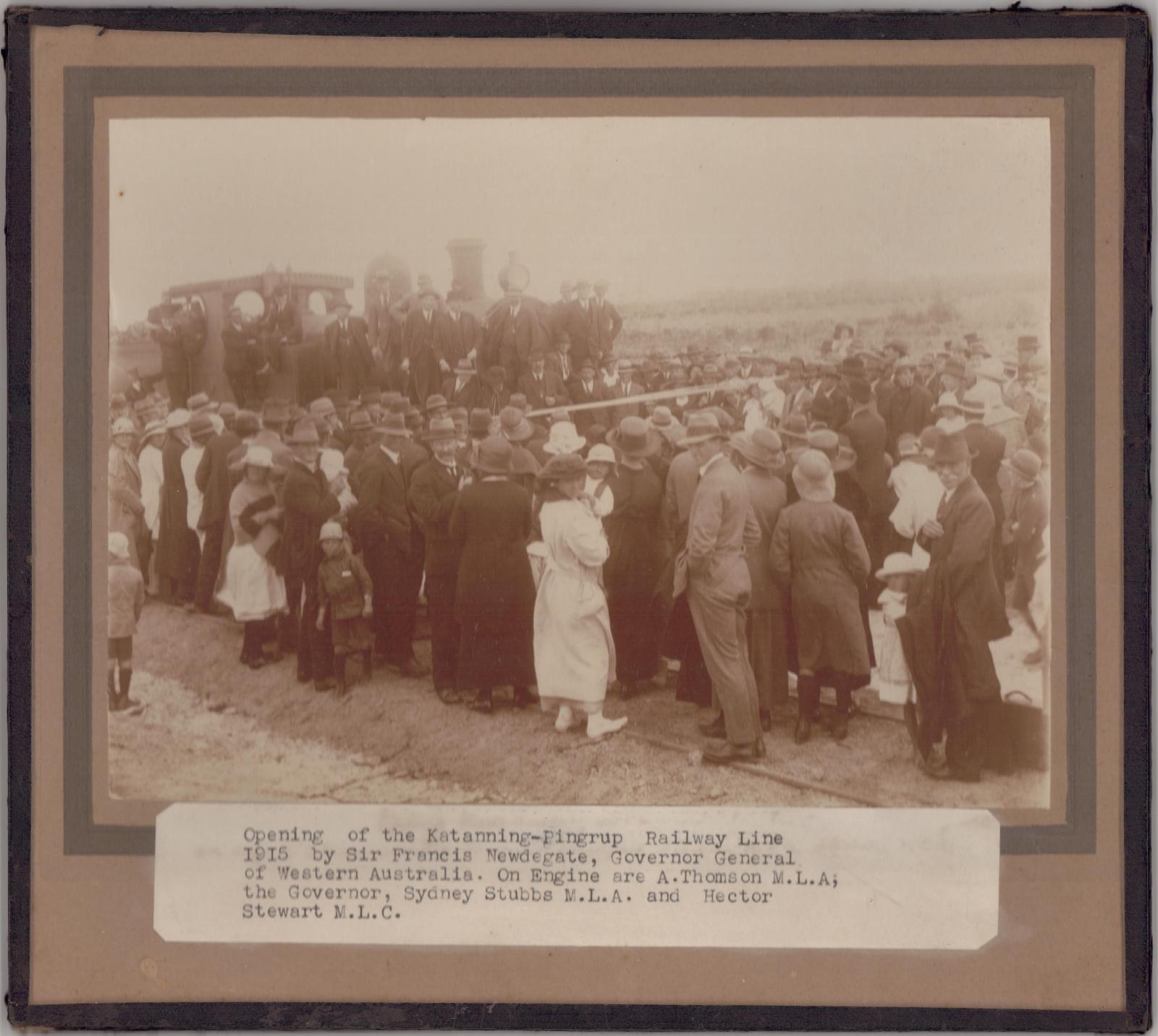 Opening of the Katanning to Nyabing Railway Line
