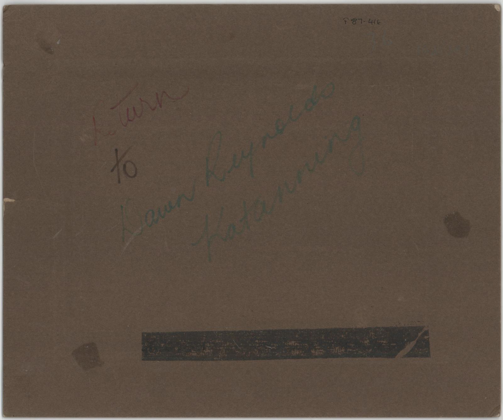 Back of photograph of Katanning Women's Hockey Team