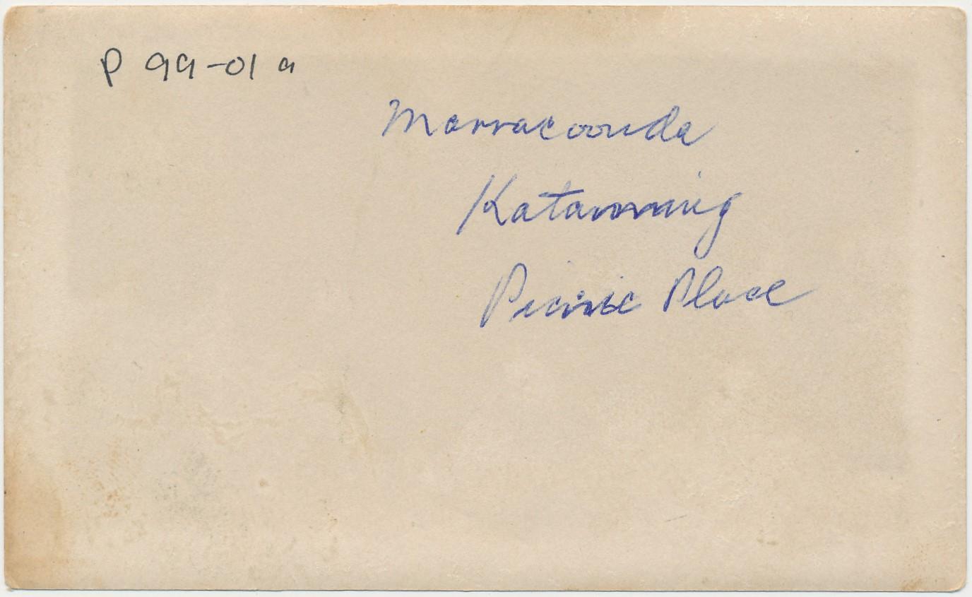 Back of photograph of Marracoonda Pool