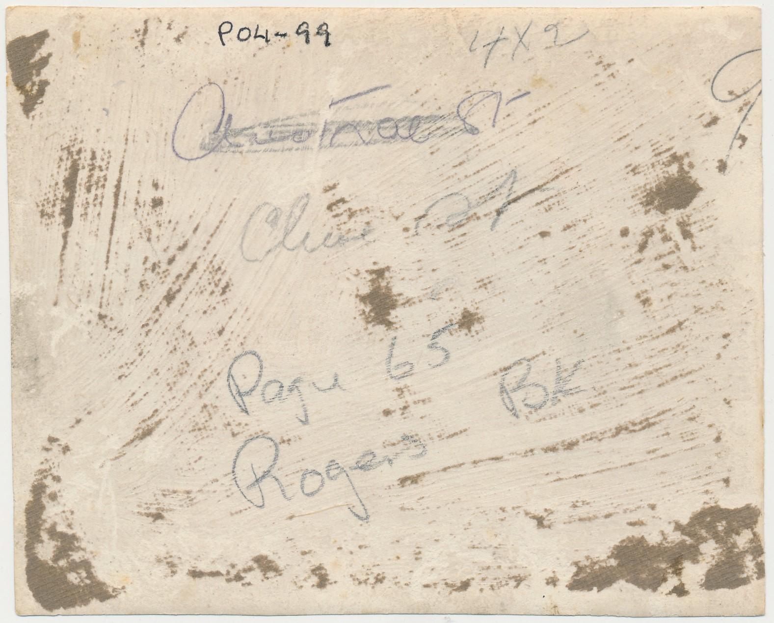 Back of photograph of Clive Street, Katanning