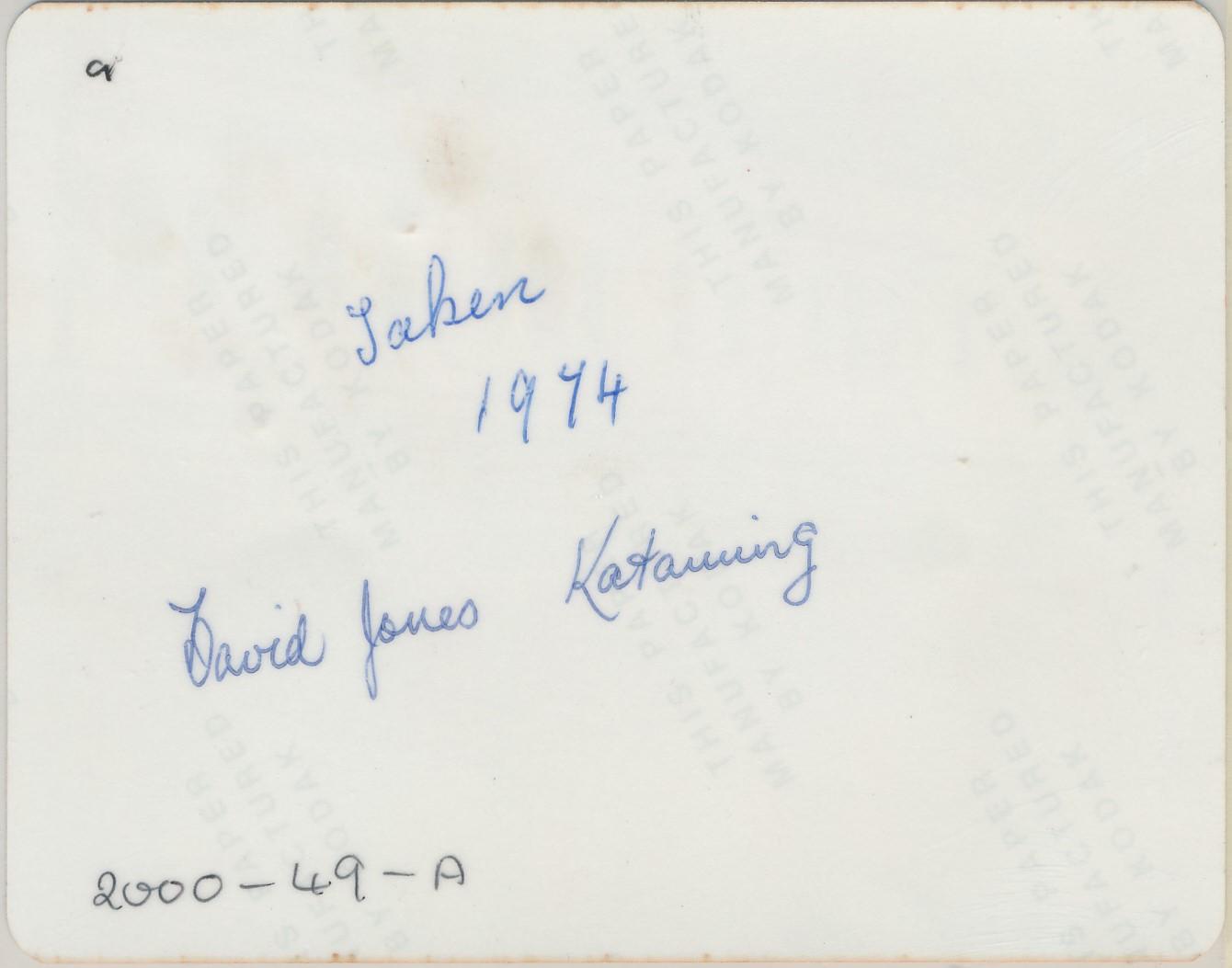 Back of photograph of Western Family Stores, Katanning