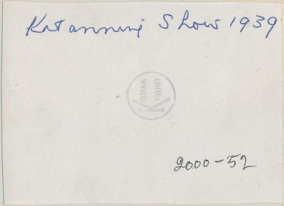 Back of photograph of Katanning Show