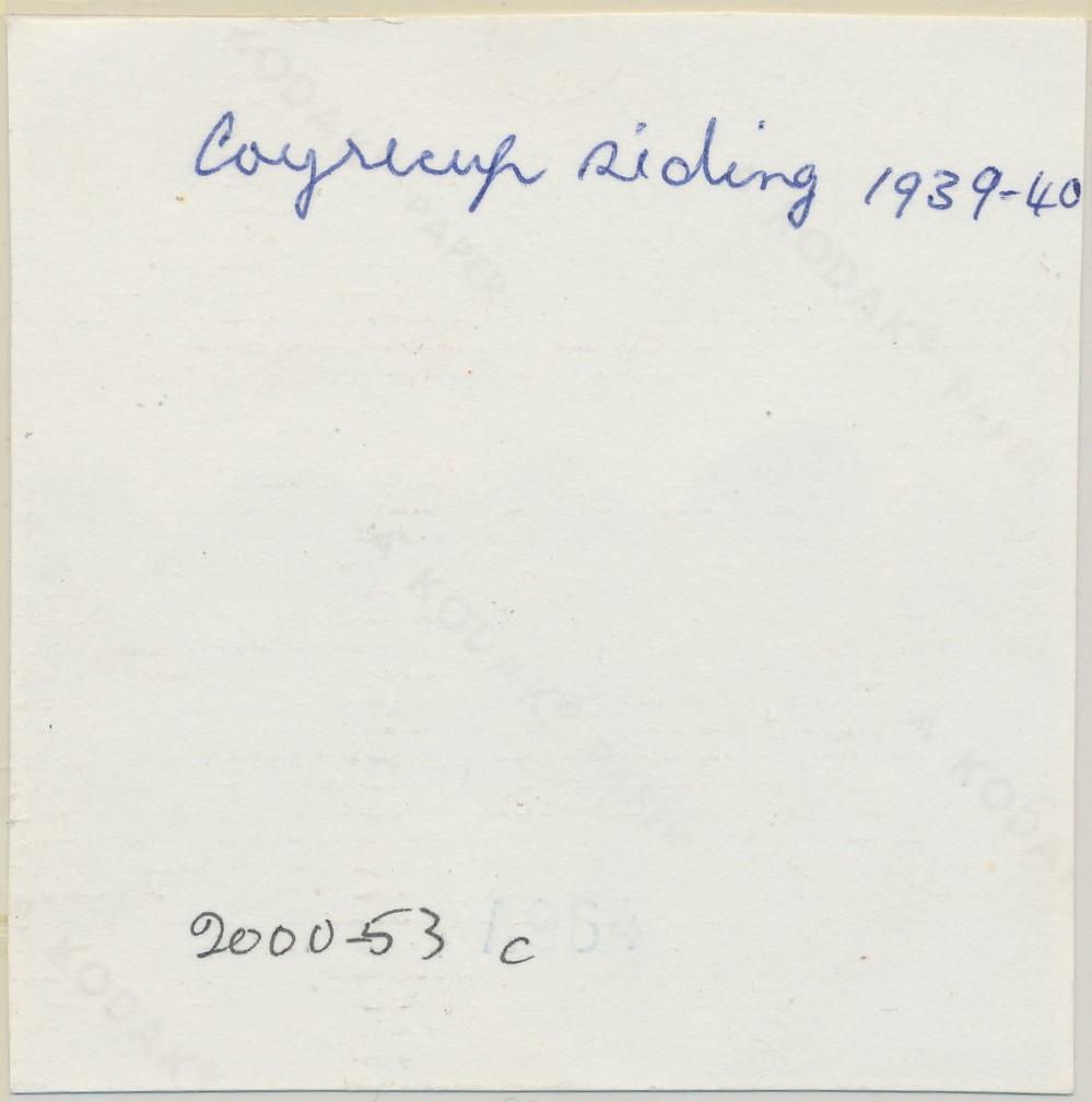 Back of photograph of Coyrecup Siding- Unloading Wheat