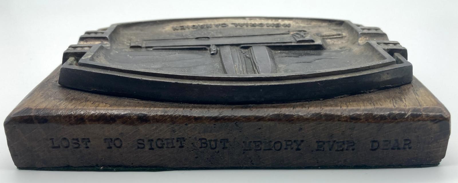 Souvenir ashtray Vimy War Memorial - back view