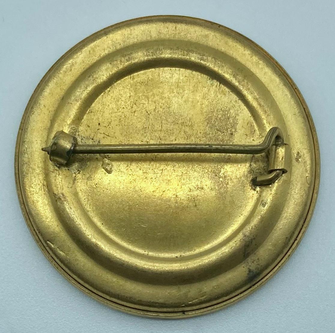 Reverse of WWI Souvenir button featuring General Allenby