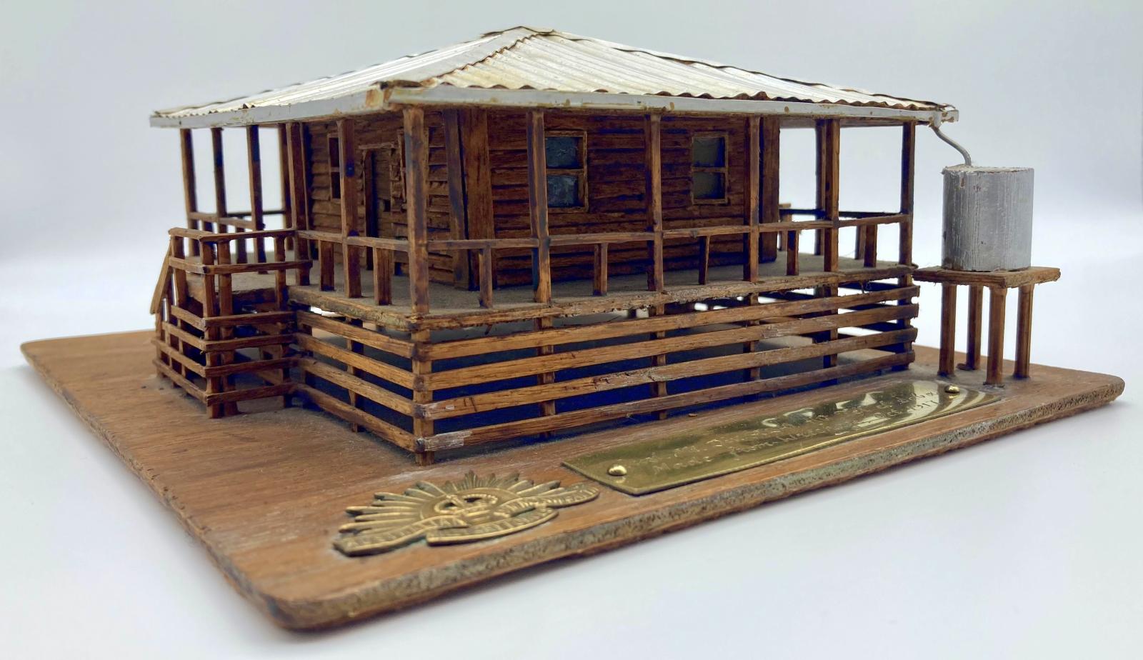 Timber and metal model house - Tel el Saba 1917 - oblique view 1