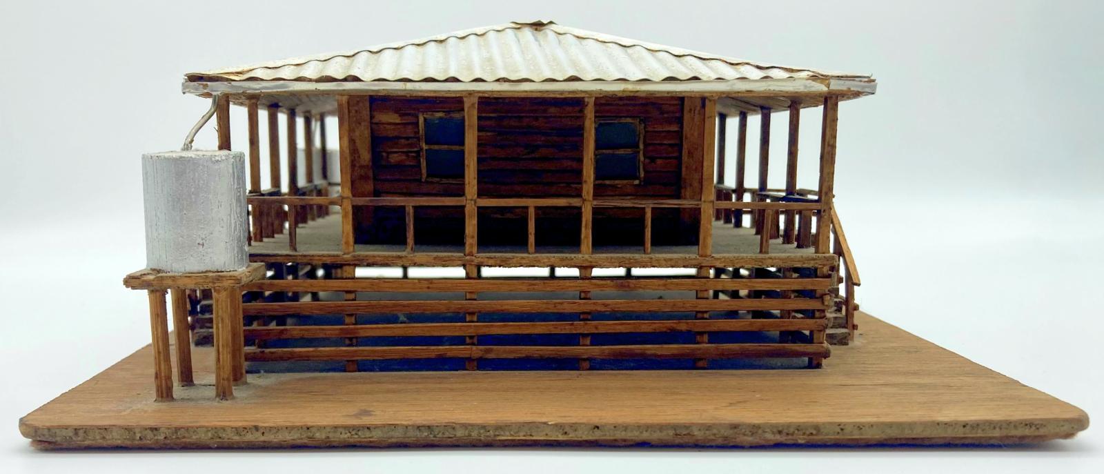 Timber and metal model house - Tel el Saba 1917 - back view