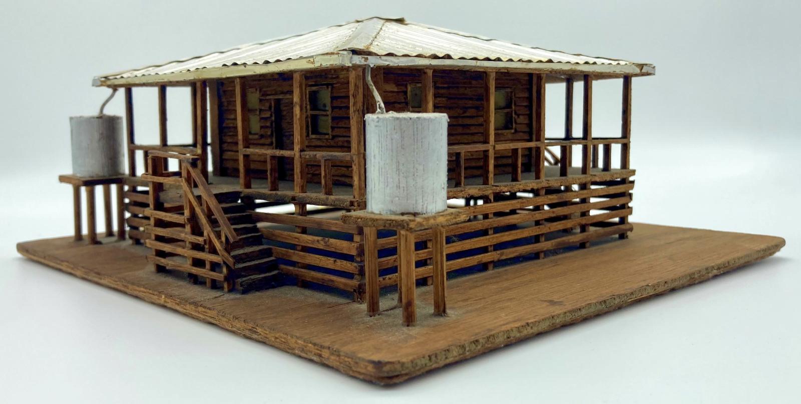 Timber and metal model house - Tel el Saba 1917 - oblique view 3