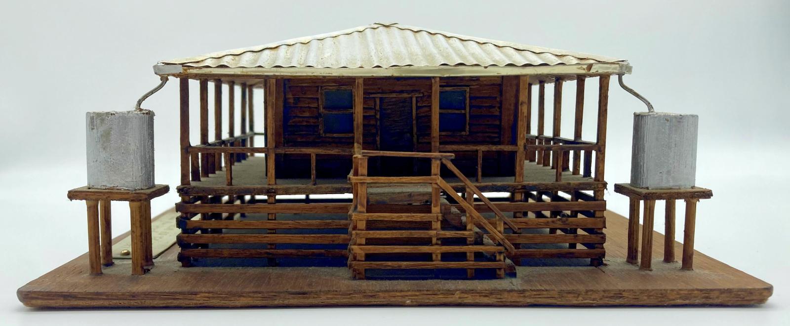 Timber and metal model house - Tel el Saba 1917 - side view 2