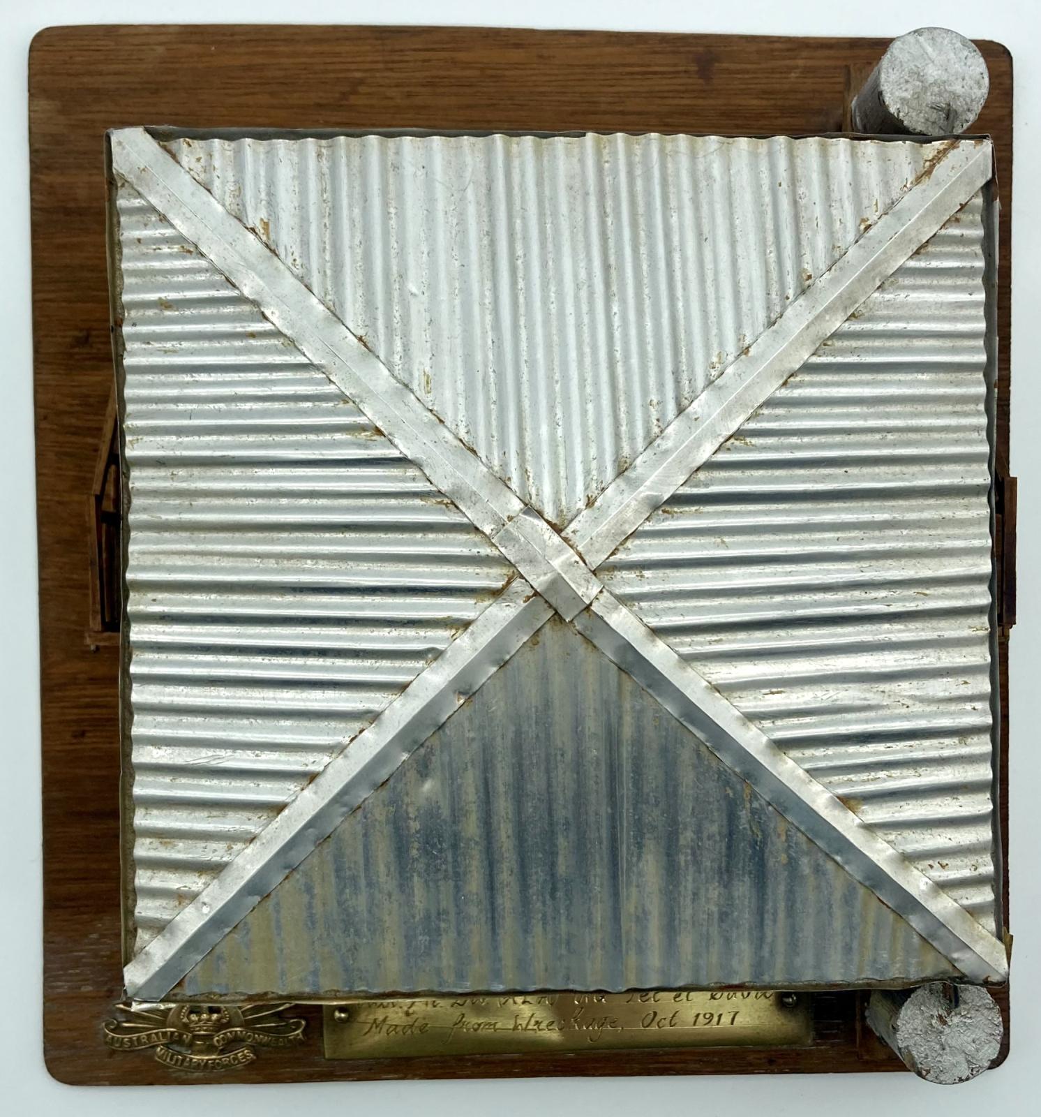 Timber and metal model house - Tel el Saba 1917 - view from above