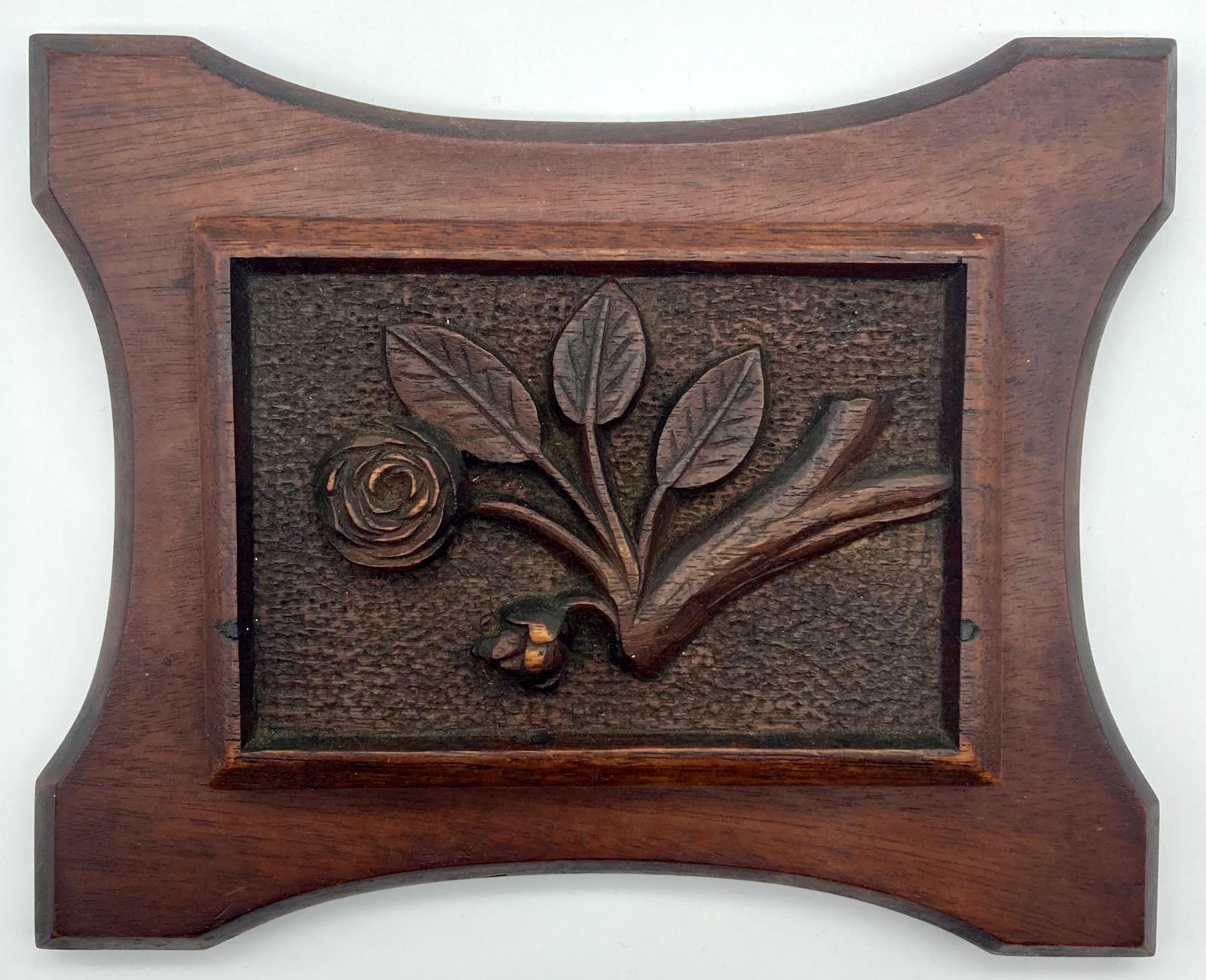WWI Trench art carving made by William Wiper, Royal Engineers - front