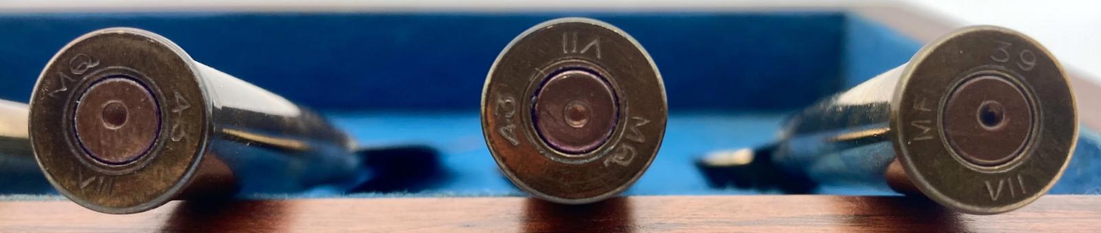 Close-up of second three bullet bases - trench art cutlery