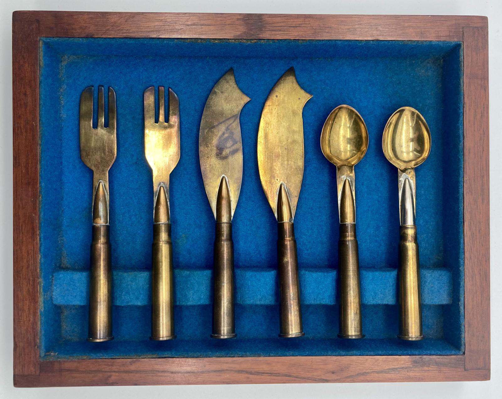 Trench art cutlery made by Sapper Frank William (Bill) Collison