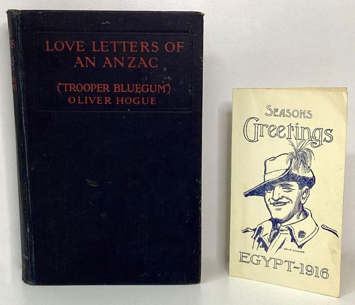 Items relating to Trooper Bluegum - Oliver Hogue - book and card