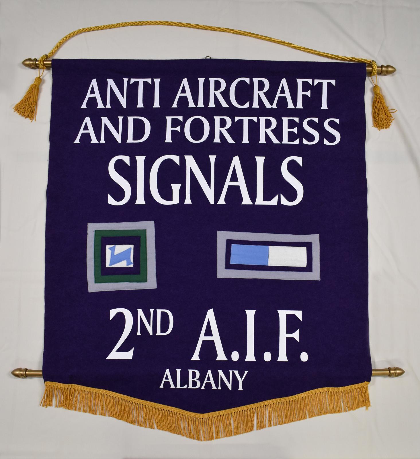 Ceremonial Pennant Flag 2nd A.I.F Signals Corps Albany