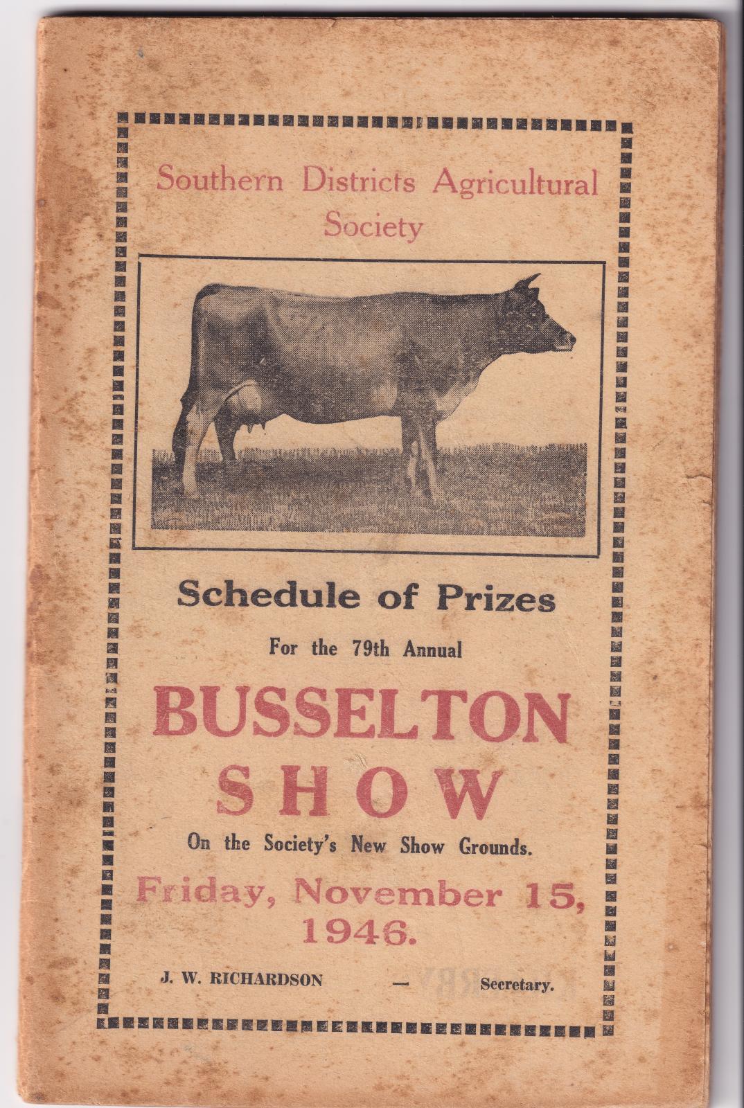 Schedule of Prizes 1946