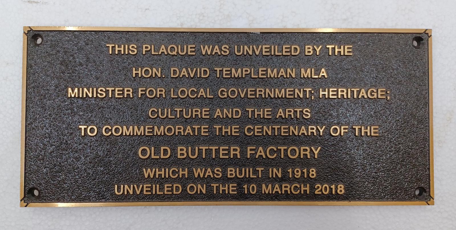 Commemorative Plaque
