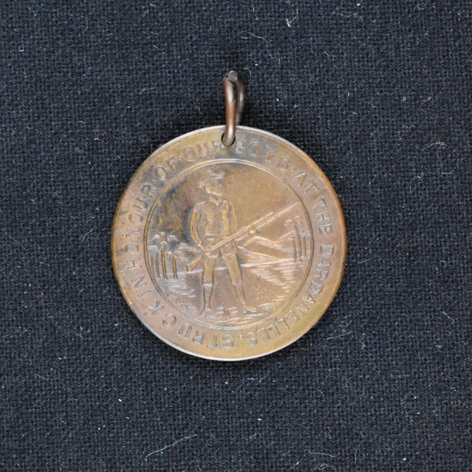 “Struck in Honour of Our Boys at the Dardanelles” Medallion 