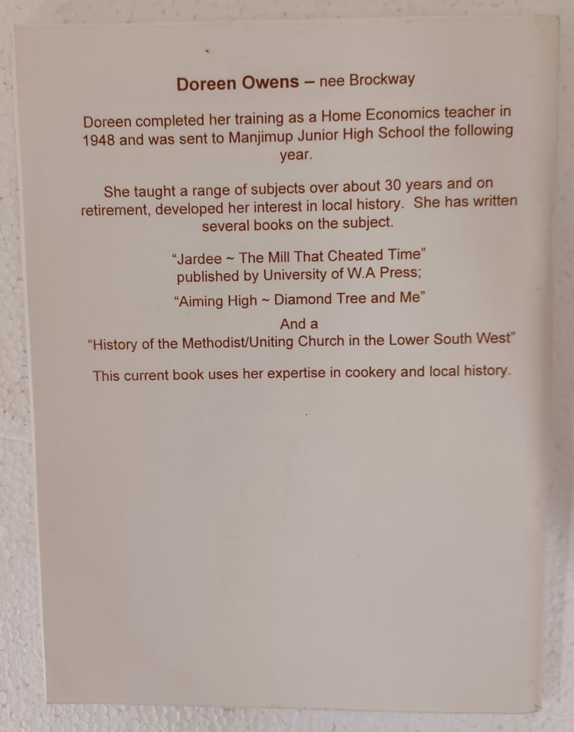 Back of booklet