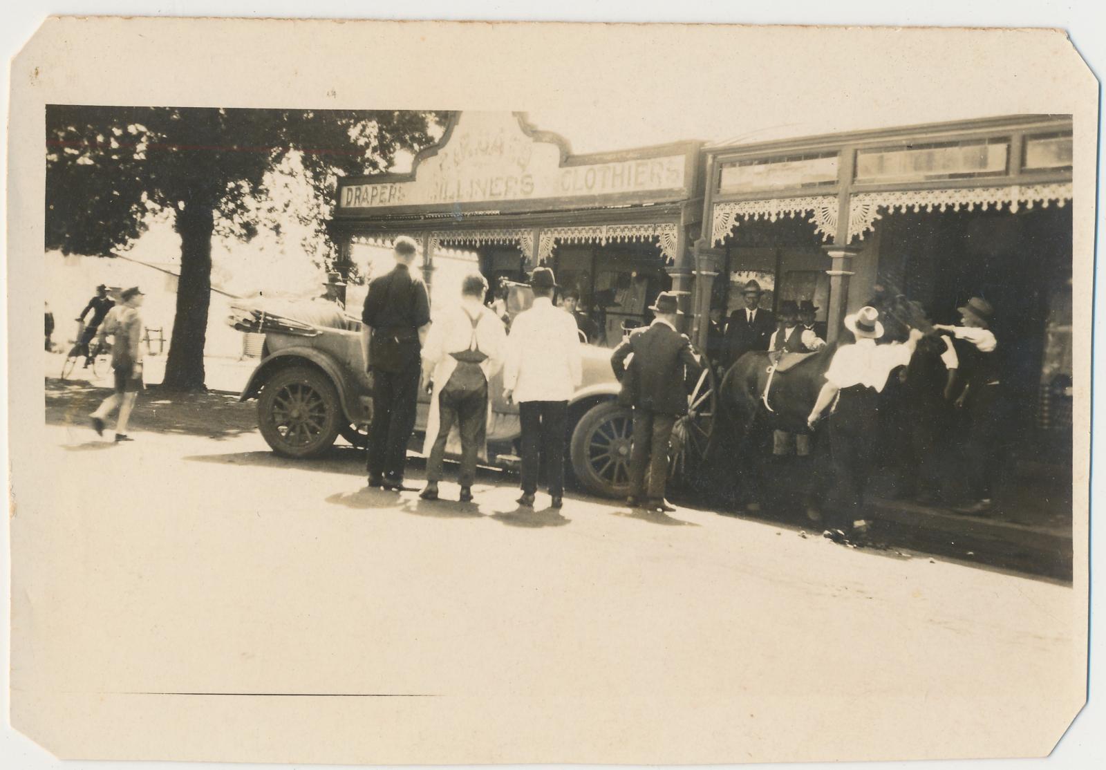 Car and Horse Drawn Cart Collision on Clive Street