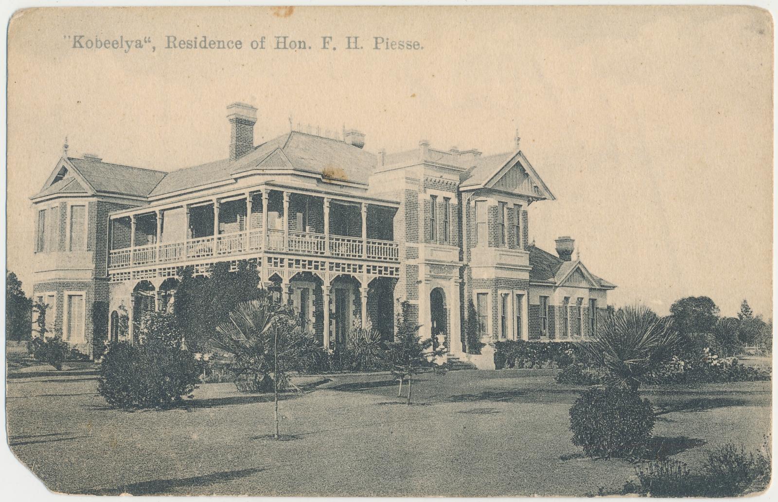 Kobeelya, Residence of Hon. F. H. Piesse