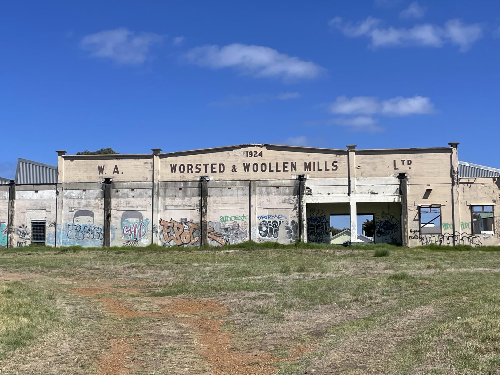 Albany Woollen Mills, Photo taken by Sally Pell in 2025