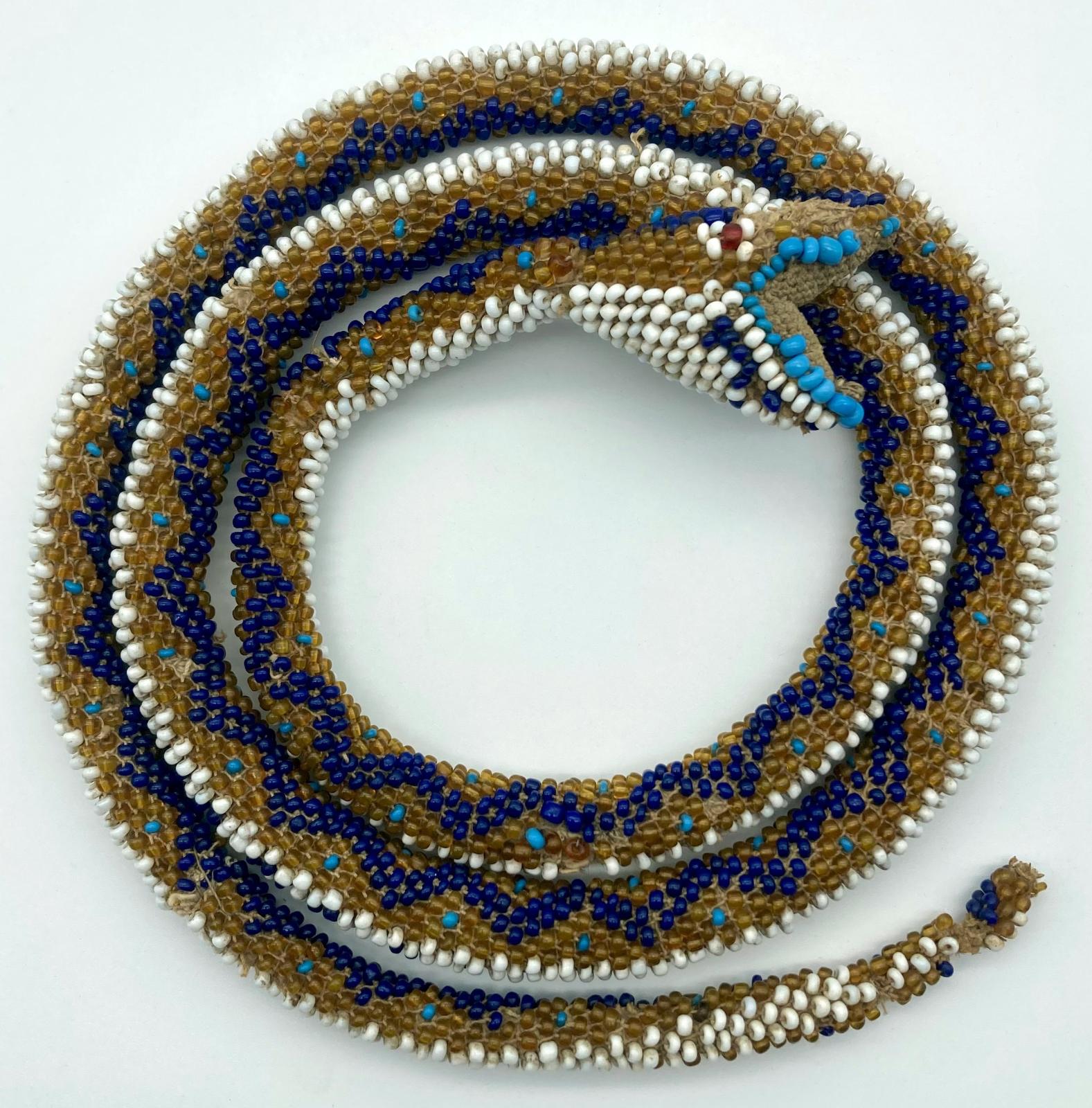Top view of Ottoman beadwork snake