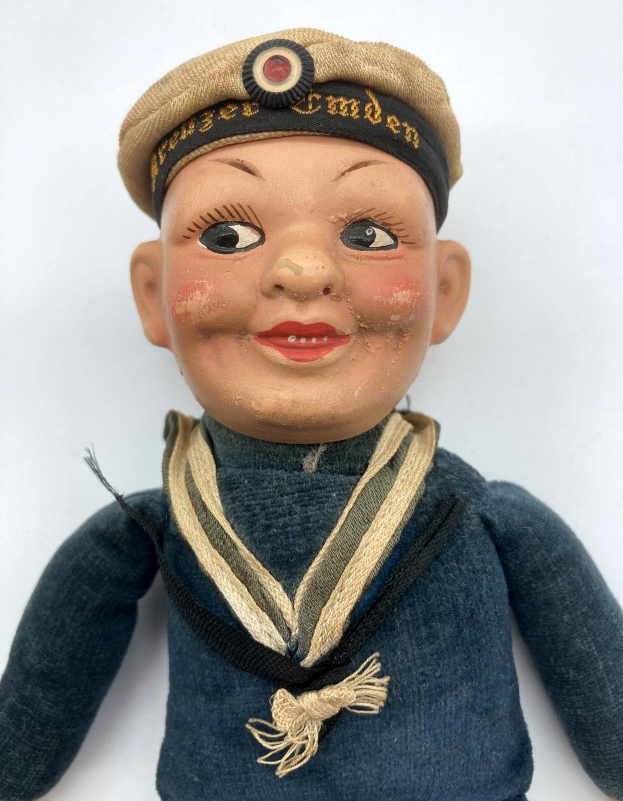 Close up of second souvenir sailor doll from the German ship, Kreuzer Emden