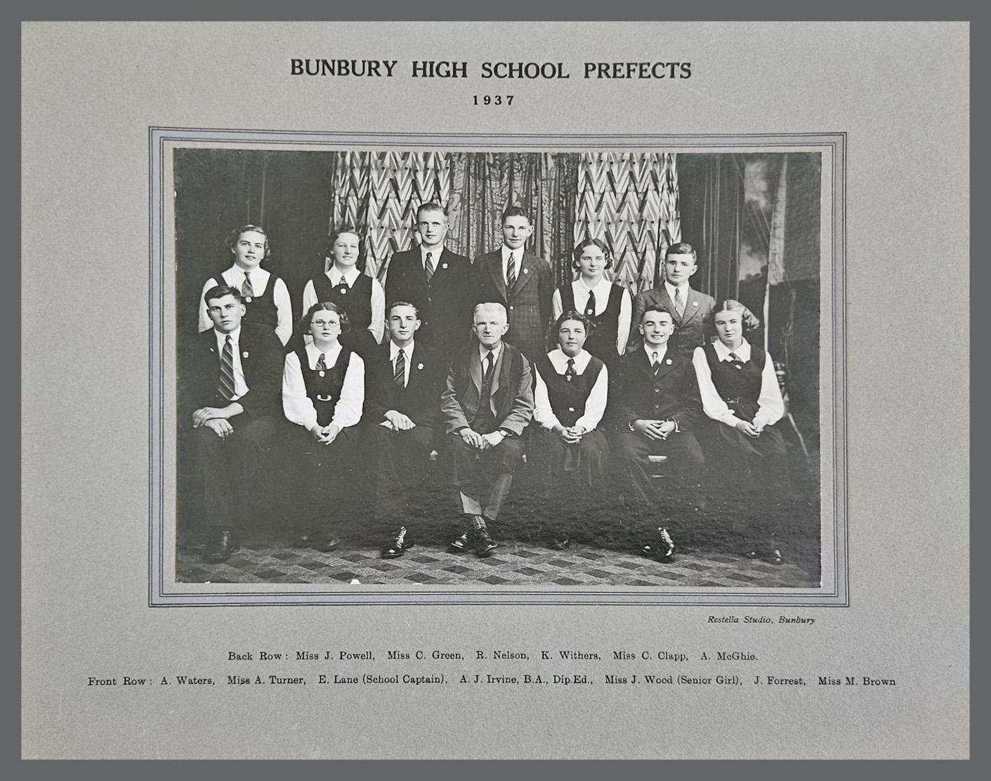 BHS Prefects 1937
