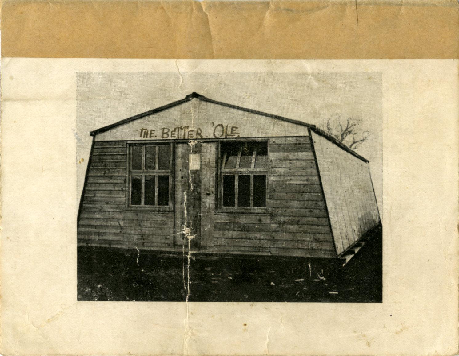 Back cover of souvenir booklet 'W.G.T.'s Women Carpenters in France'