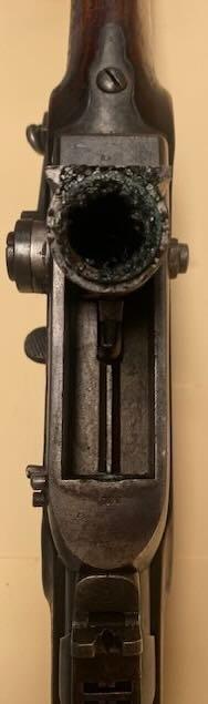 Close up of opened breech