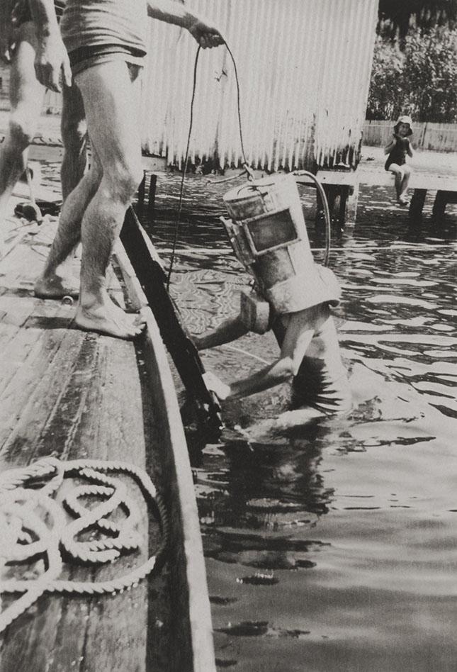 Man Diving In The River