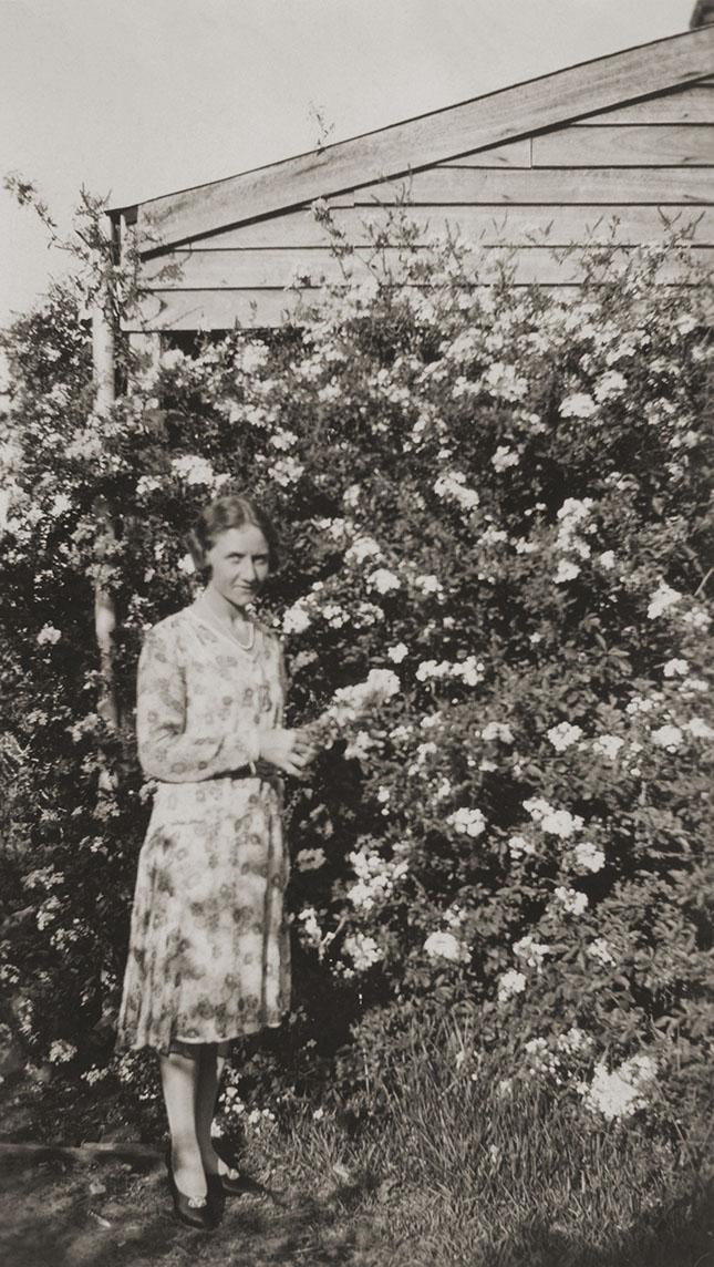 Peggy Sharkey In Garden