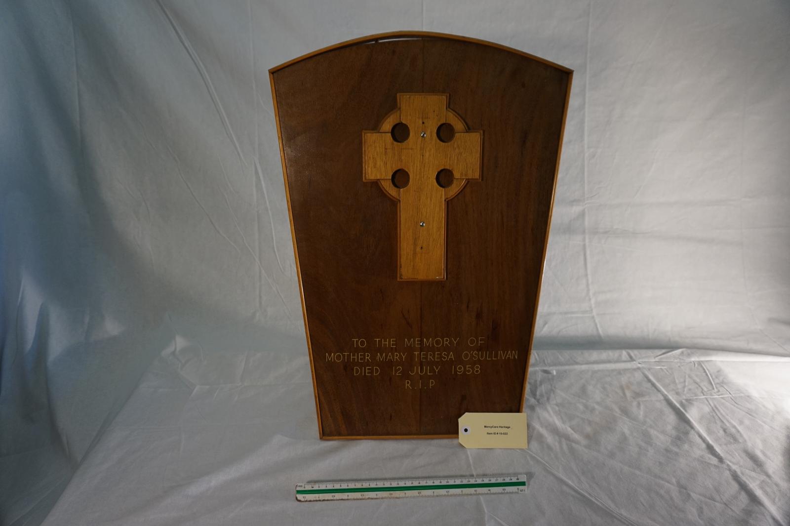 Memorial to Mother Mary Teresa O'Suliivan