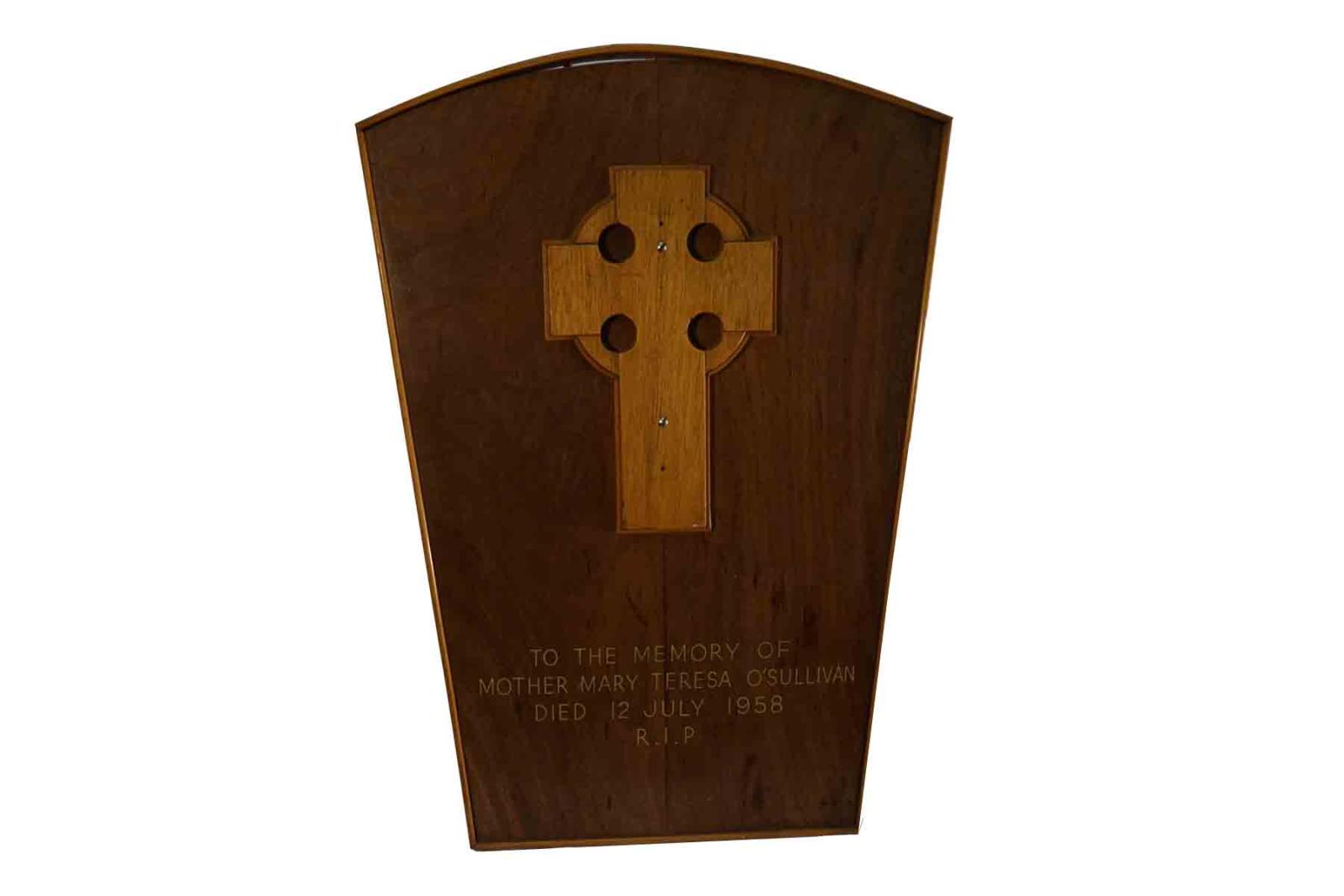 Memorial to Mother Mary Teresa O'Suliivan