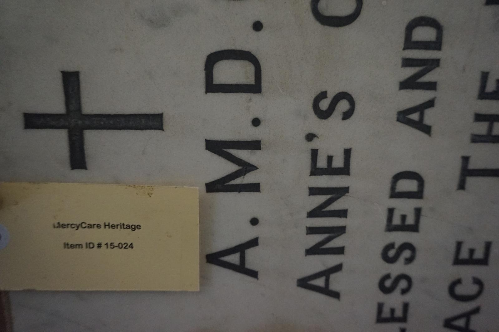 St Annes Chapel Plaque