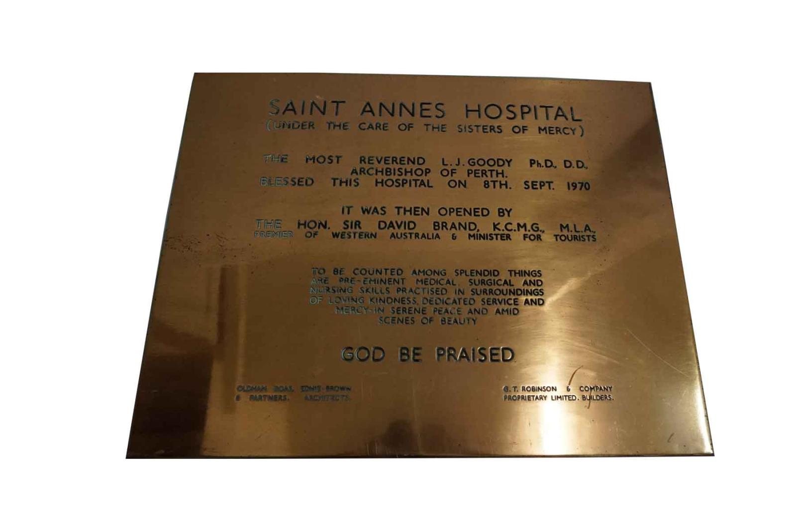 Christos Nursing Home Plaque