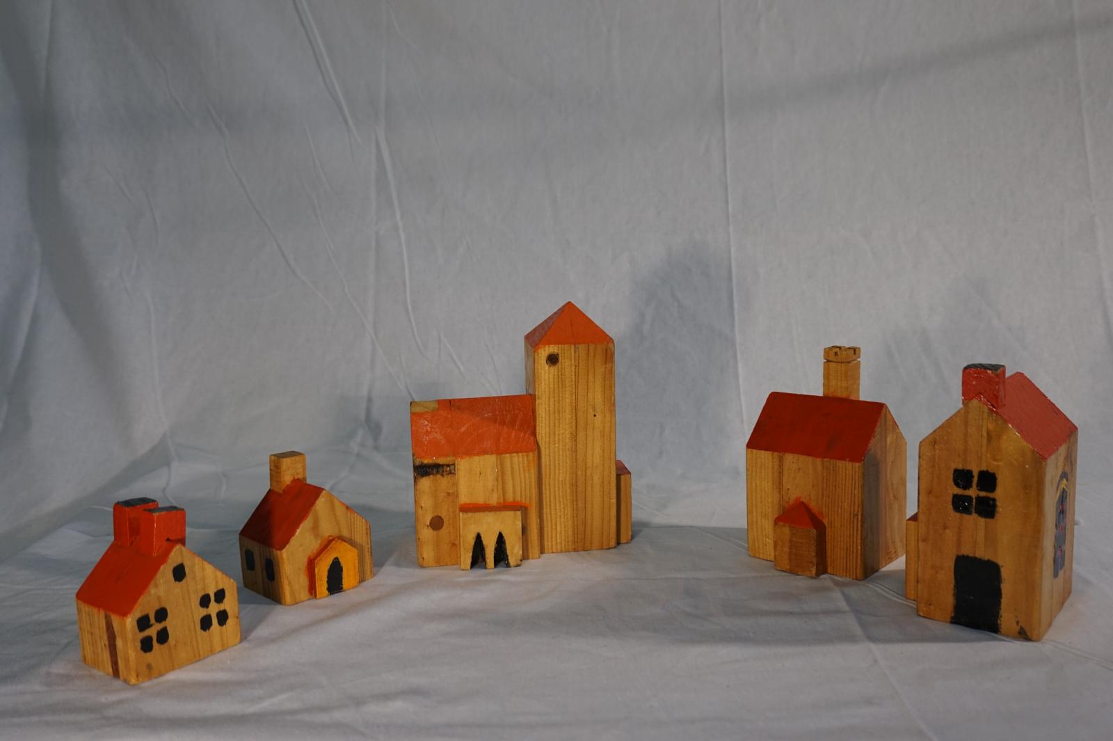 Collection of Wooden Toy Blocks