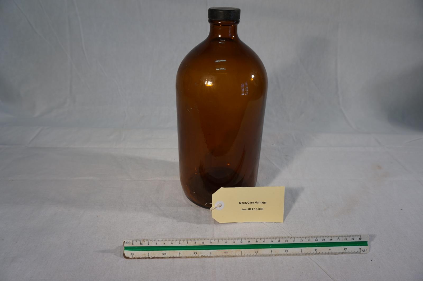 Amber Glass Bottle with Screw Cap