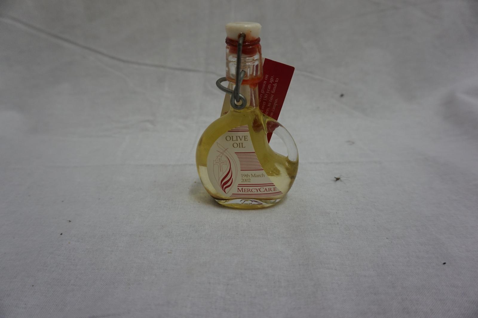 Commerative Clear Glass Bottle of Olive Oil