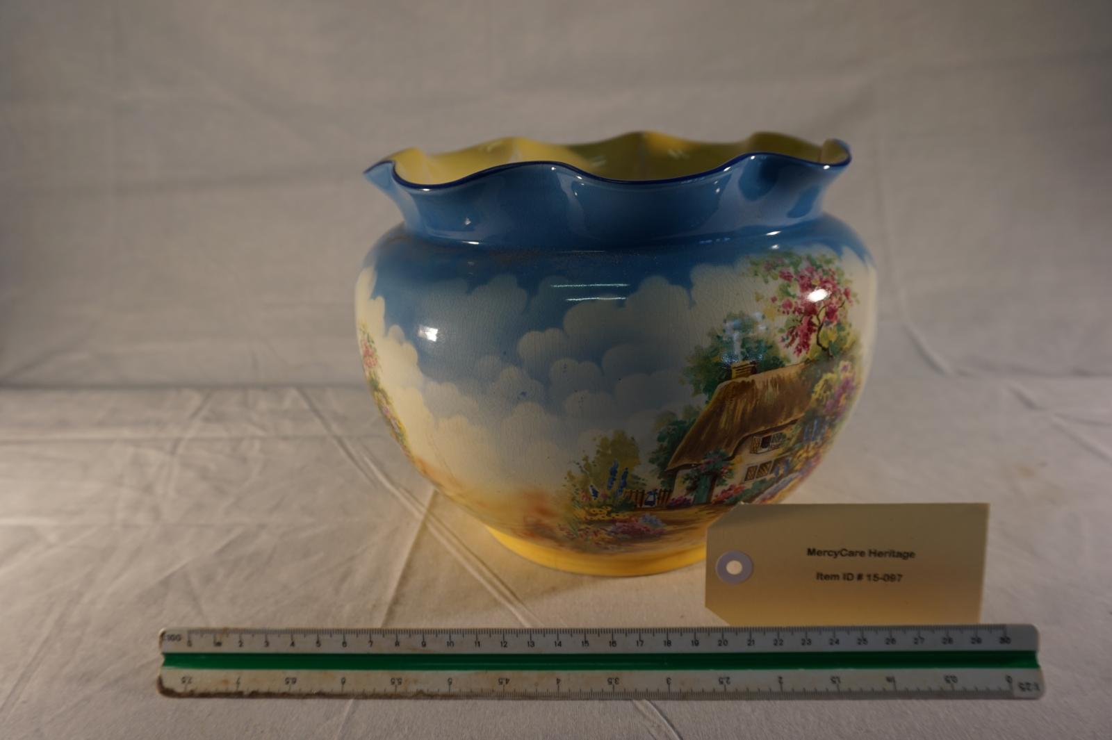 Large Decorated Ceramic Pot
