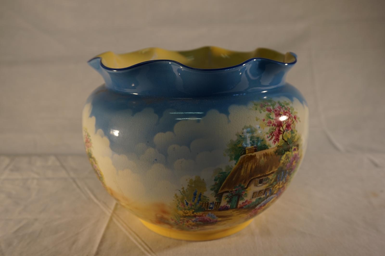 Large Decorated Ceramic Pot