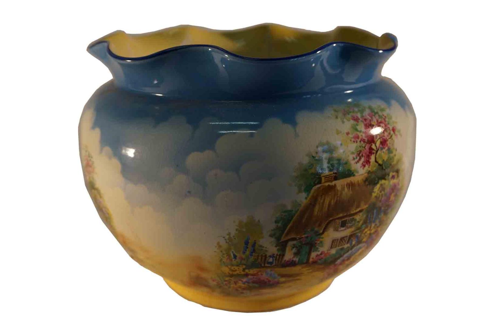 Large Decorated Ceramic Pot