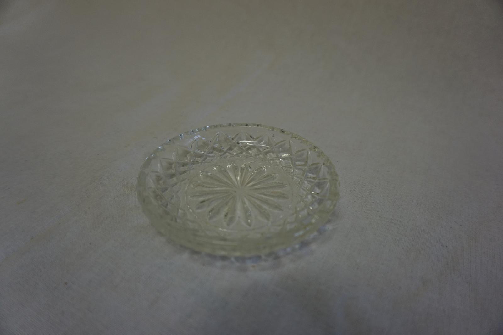 Set of 6 Small Cut Glass Dishes