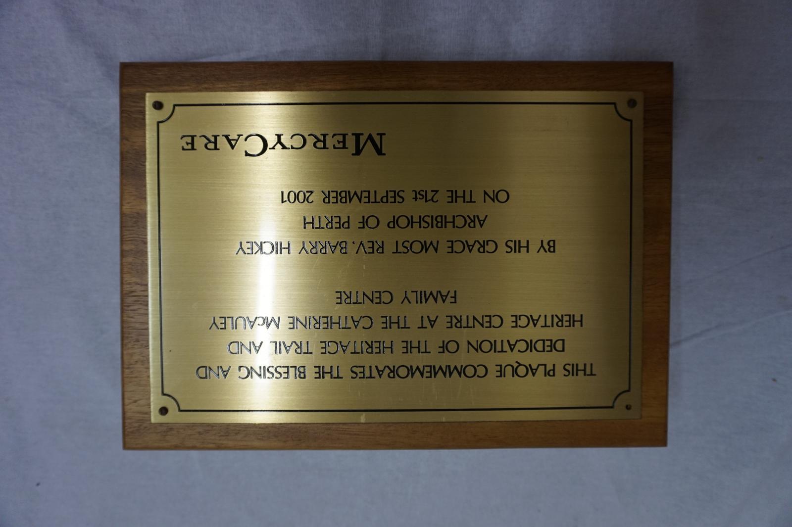 Plaque - Heritage Trail 2001