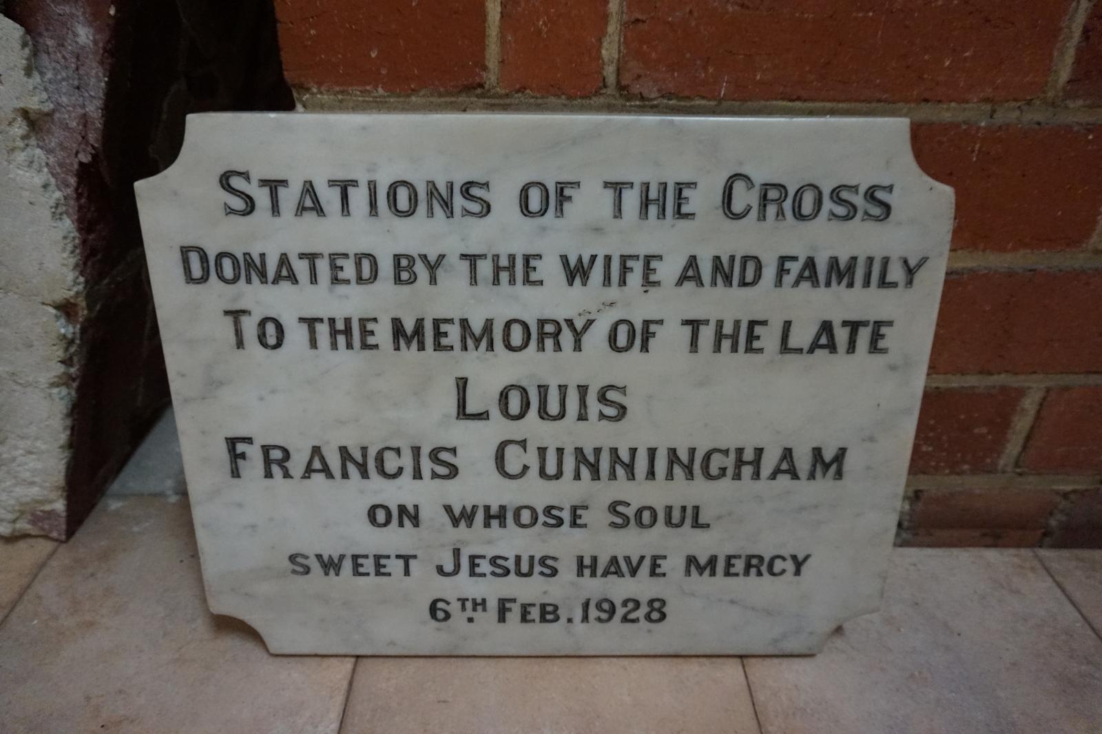 Plaque - Stations of the Cross 1928