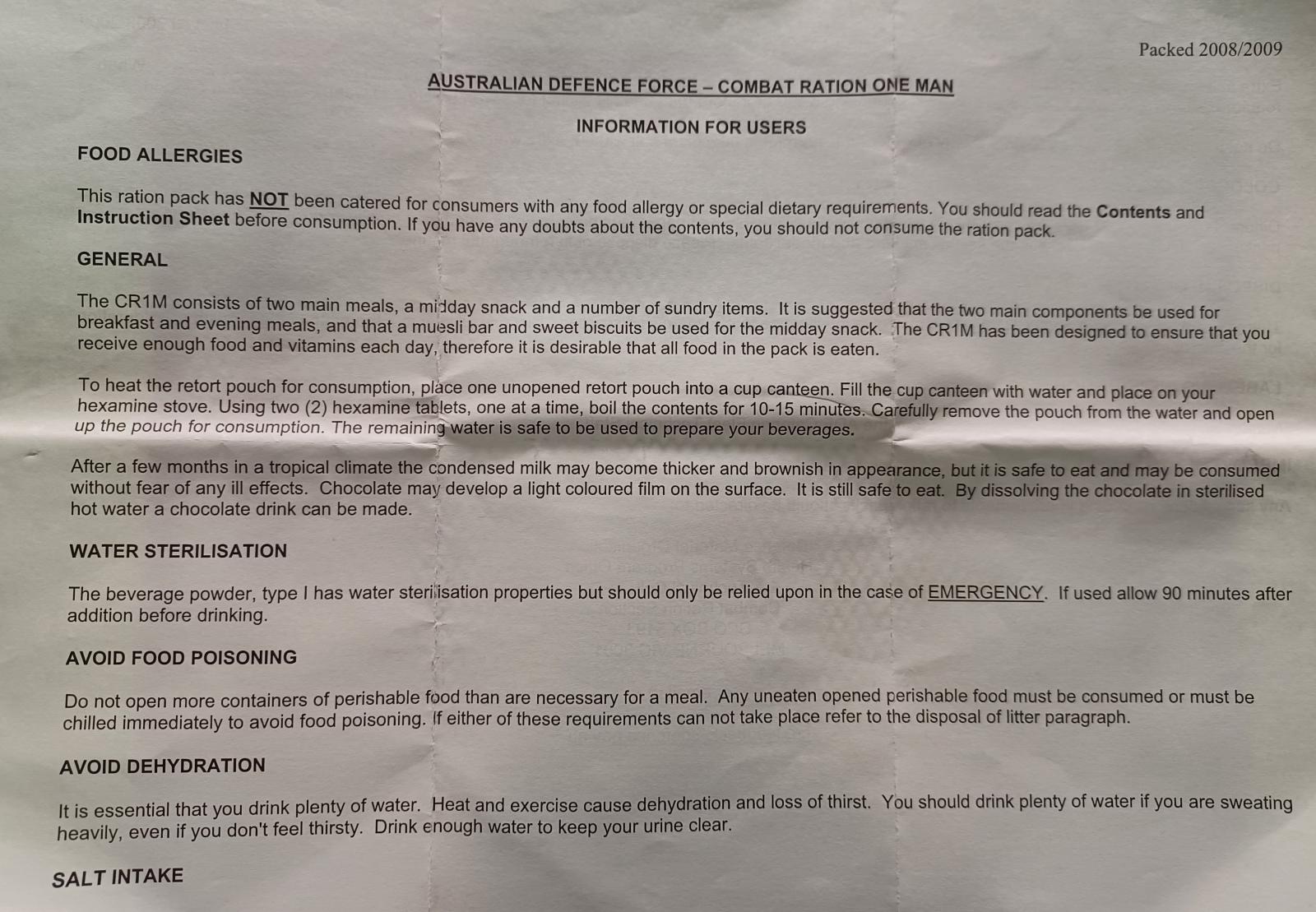 Information Sheet - page 1