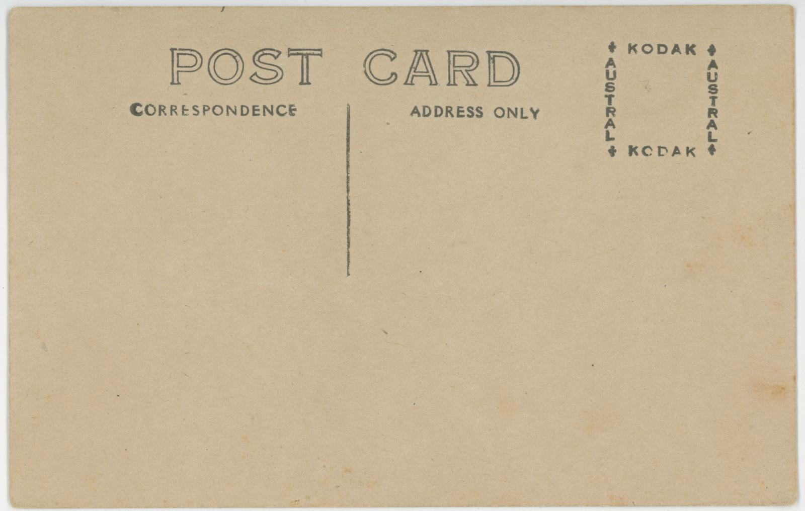 Rear View of Postcard