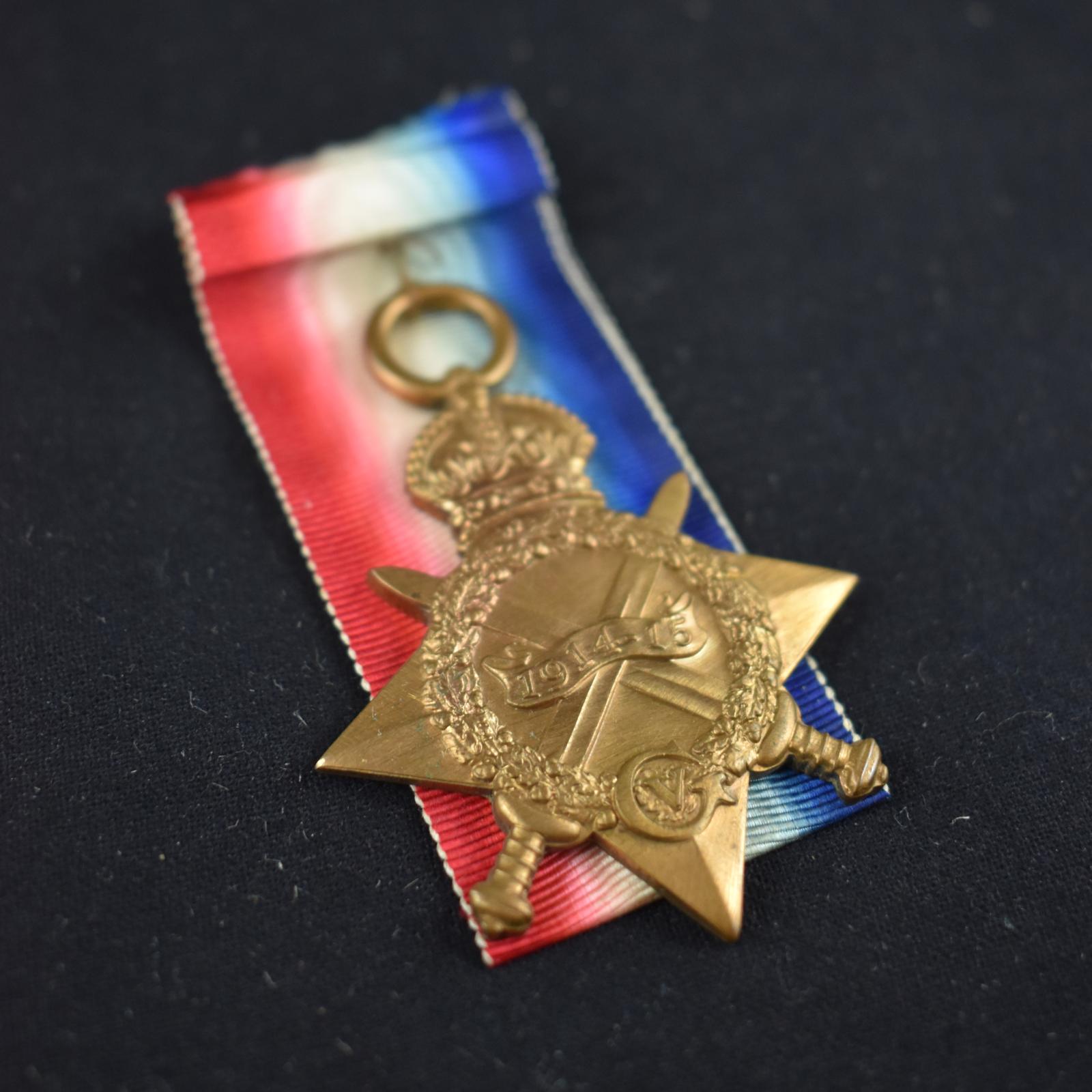 First World War 1914-1915 Star Medal Issued to Private James Arthur DENNEY