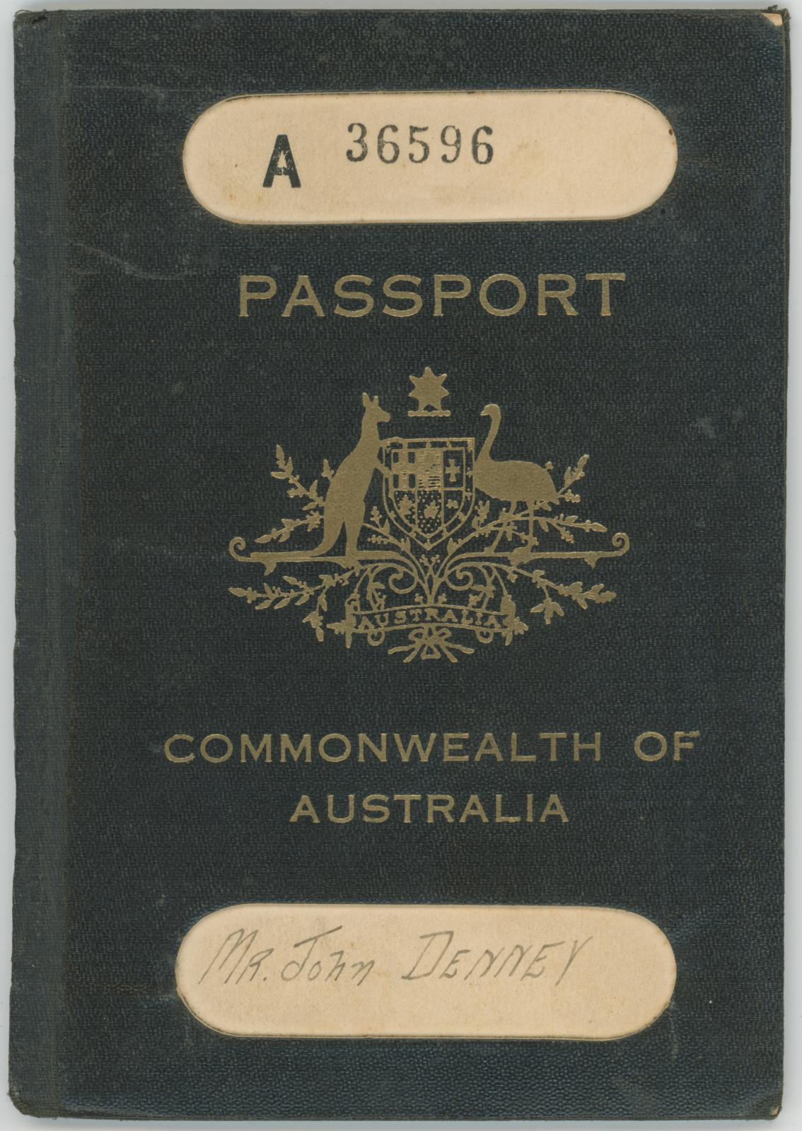 Commonwealth of Australia Passport Issued to Mr John DENNEY